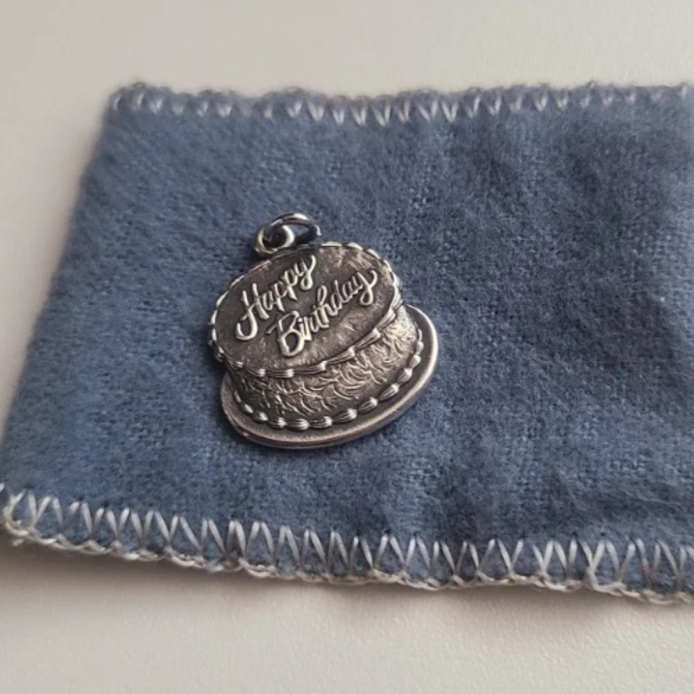 James Avery Retired flat birthday cake charm